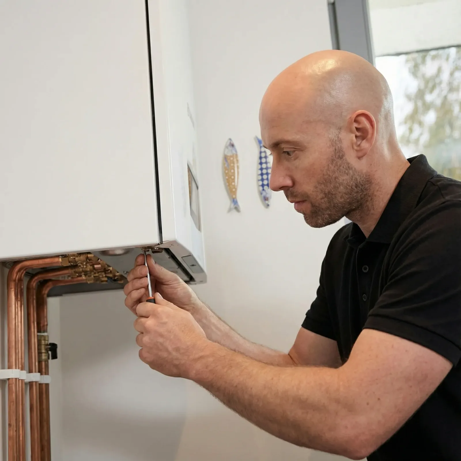 Thames Boilers engineer repairing a boiler