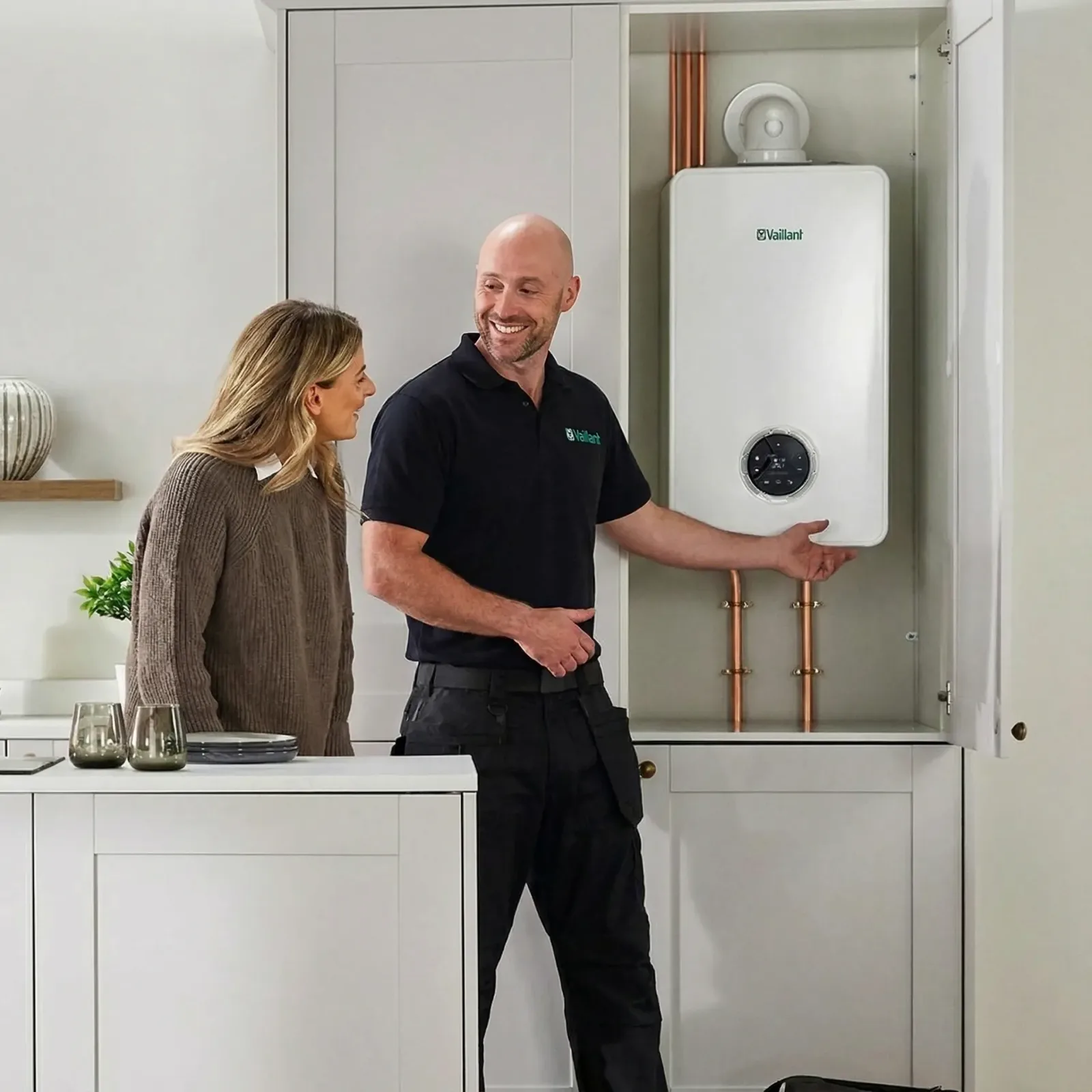 Thames Boilers engineer servicing an unvented cylinder